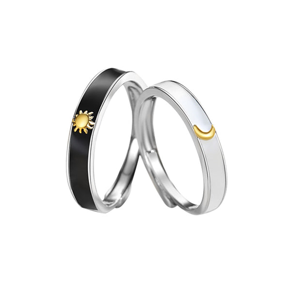 Sun Moon Couple Matching Ring