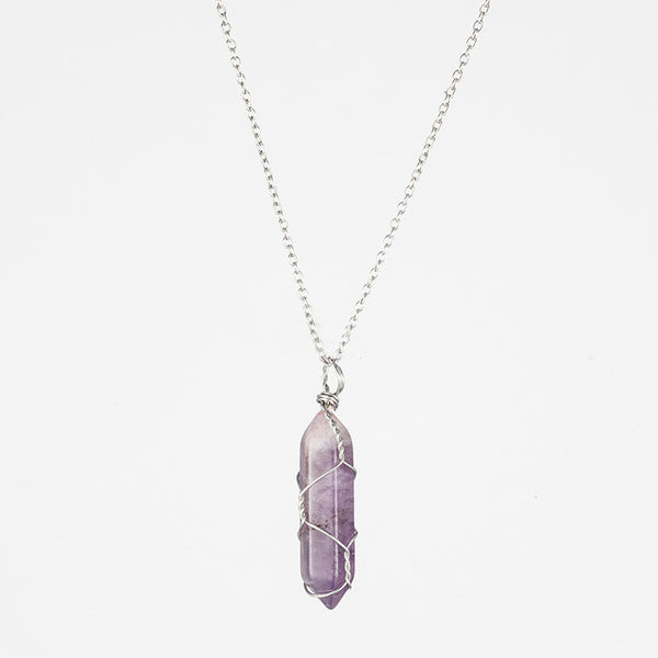 Crystal Raw Stone Healing Necklace