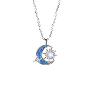 Sun Moon Star Charm Pendant Necklace