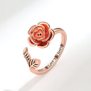 Rose Flower Anxiety Fidget Spinner Ring