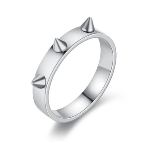 Spike Self Defense Couple Band Ring