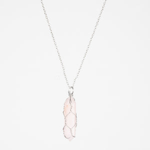 Crystal Raw Stone Healing Pendant Necklace
