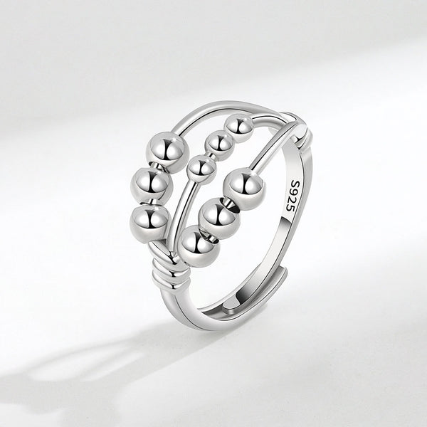 Bead Anxiety Fidget Spinner Ring