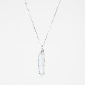 Crystal Raw Stone Healing Pendant Necklace