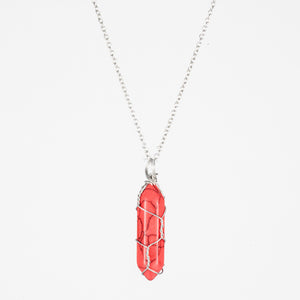 Crystal Raw Stone Healing Pendant Necklace