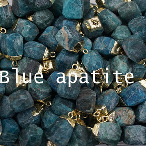 Natural Crystal Raw Stone Pendant Necklace