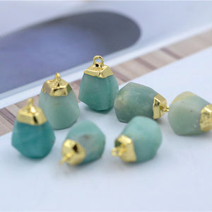 Natural Crystal Raw Stone Pendant Necklace