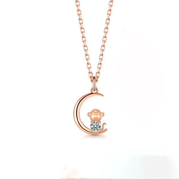 Rose Gold Zodiac Pendant Necklace