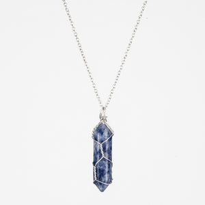 Crystal Raw Stone Healing Pendant Necklace