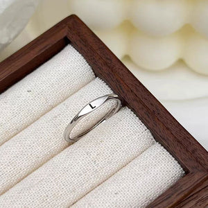 Silver Initial Letter Stacking Band Ring