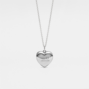 Heart Custom Photo Locket Charm Necklace