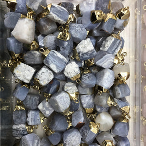 Natural Crystal Raw Stone Pendant Necklace