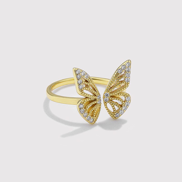 Butterfly Stacking Statement Ring