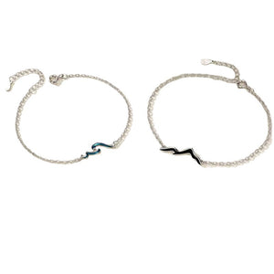 Mountain Ocean Matching Couple Bracelet