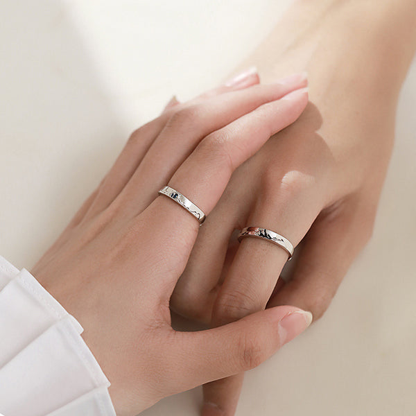 Couple's Matching Heart Ring, REAL Love His or Hers Wedding Band Promise  Ring | eBay