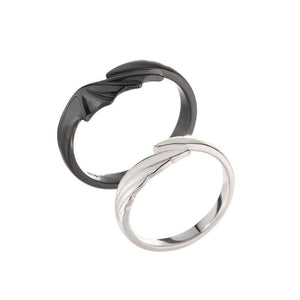 Angel Devil Wing Couple Matching Band Ring - Perimade & Co.