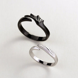 Angel Devil Wing Couple Matching Band Ring - Perimade & Co.