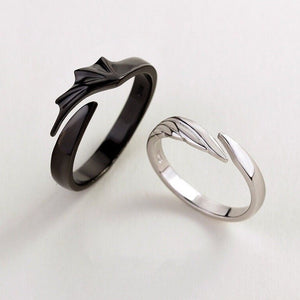 Angel Devil Wing Couple Matching Band Ring - Perimade & Co.
