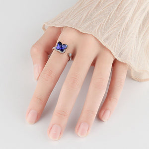Blue Butterfly Anxiety Fidget Spinner Ring - Perimade & Co.