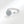 Silver evil eye spinner ring with blue gemstones and a diamond on a white background