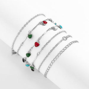 Boho Bead Heart Charm Waist Belly Chain - Perimade & Co.