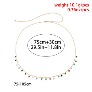 Boho Bead Heart Charm Waist Belly Chain - Perimade & Co.