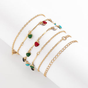 Boho Bead Heart Charm Waist Belly Chain - Perimade & Co.