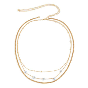 Boho Crystal Bead Triple Waist Belly Chain - Perimade & Co.