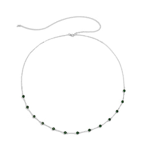 Boho Green Crystal Bead Waist Belly Chain - Perimade & Co.