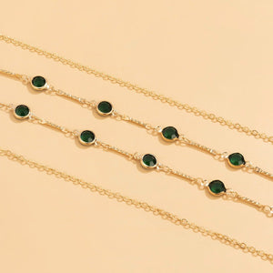 Boho Green Crystal Bead Waist Belly Chain - Perimade & Co.