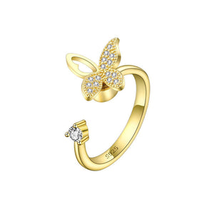 Butterfly Anxiety Fidget Spinner Statement Ring - Perimade & Co.