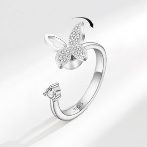 Butterfly Anxiety Fidget Spinner Statement Ring - Perimade & Co.