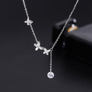 Butterfly Charm Pendant Layering Y Necklace - Perimade & Co.