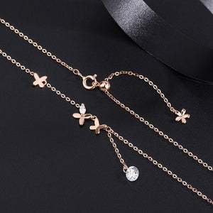 Butterfly Charm Pendant Layering Y Necklace - Perimade & Co.
