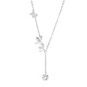 Butterfly Charm Pendant Layering Y Necklace - Perimade & Co.