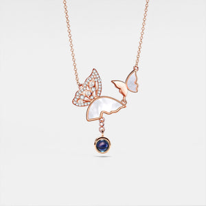 Butterfly Custom Photo Projection Necklace - Perimade & Co.