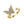 Gold spinner ring with diamond-encrusted butterfly design on a white background