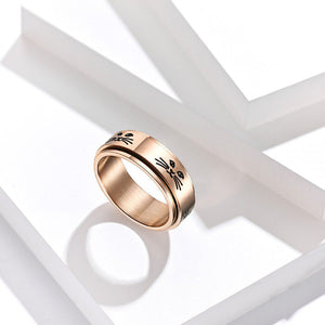 Cat Anxiety Fidget Spinner Couple Band Ring - Perimade & Co.