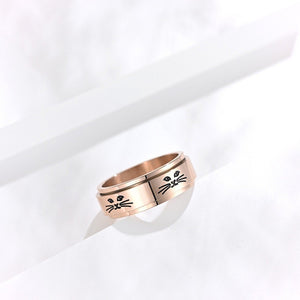 Cat Anxiety Fidget Spinner Couple Band Ring - Perimade & Co.