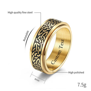 Celtic Knot Anxiety Fidget Spinner Ring - Perimade & Co.