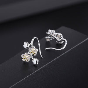Cherry Blossom Flower Huggie Earrings - Perimade & Co.
