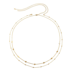Circle Charm Bead Double Belly Chain - Perimade & Co.