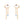 Gold drop earrings featuring cloud-shaped stud tops with purple and clear stones, accented with double chain dangles and blue teardrop gemstones, set against a white background.