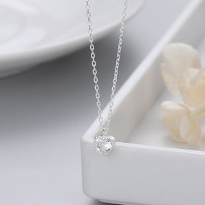 Color Gemstone Heart Pendant Necklace - Perimade & Co.