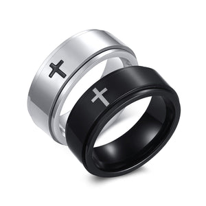 Cross Anxiety Fidget Spinner Band Ring - Perimade & Co.