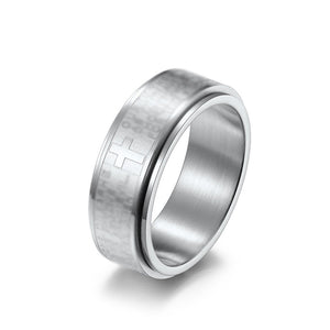 Cross Anxiety Fidget Spinner Band Ring - Perimade & Co.