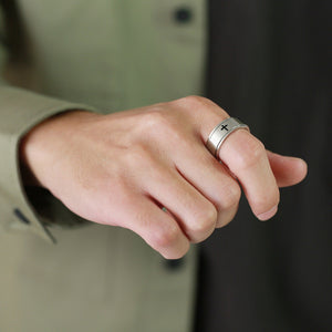 Cross Anxiety Fidget Spinner Band Ring - Perimade & Co.