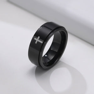 Cross Anxiety Fidget Spinner Band Ring - Perimade & Co.