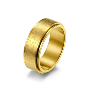 Cross Anxiety Fidget Spinner Band Ring - Perimade & Co.