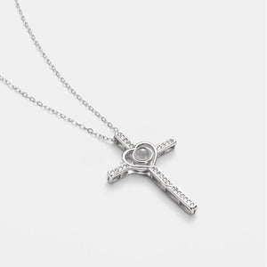 Cross Custom Photo Projection Necklace - Perimade & Co.